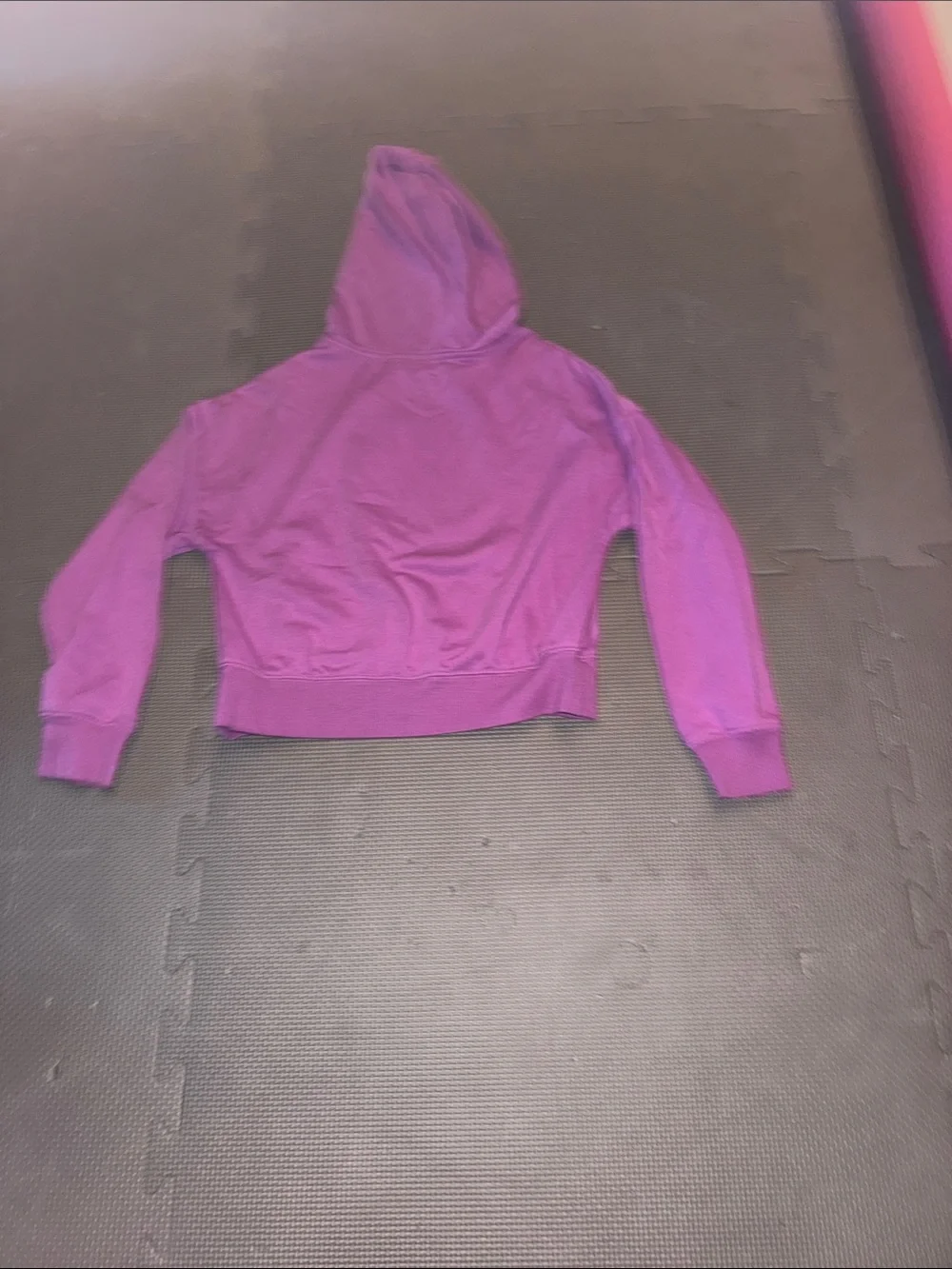 Justice Pink Purple Hoodie & Joggers Set with Smiley Patch